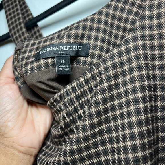 Banana Republic Plaid Mini Dress Size 0 - Picture 3 of 5